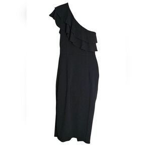 Grace Karin Black Dress with Ruffle Detail